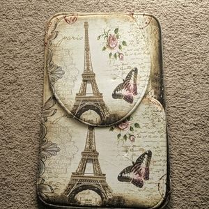 Bathroom rug set with shower curtain New